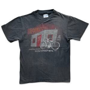 Vintage 80s Harley Davidson Motorcycles First Factory T Shirt Bikers Only Hanes
